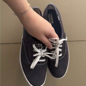 Keds Dark Blue Canvas Shoes with White Accents